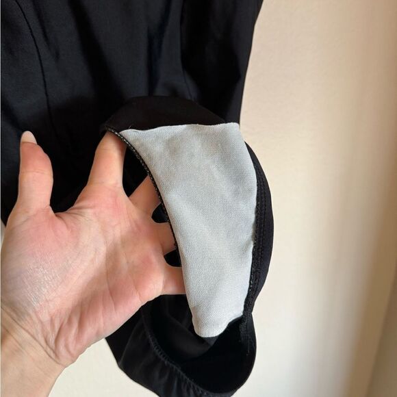 Vintage Jantzen Mesh High Neck Swimsuit Onesie Sz 10 Black Full Coverage Amulet - Picture 3 of 7